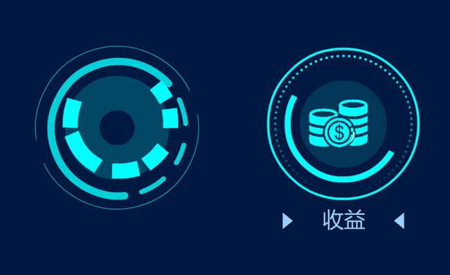 两组关于金融金钱主题元素特效动画素材