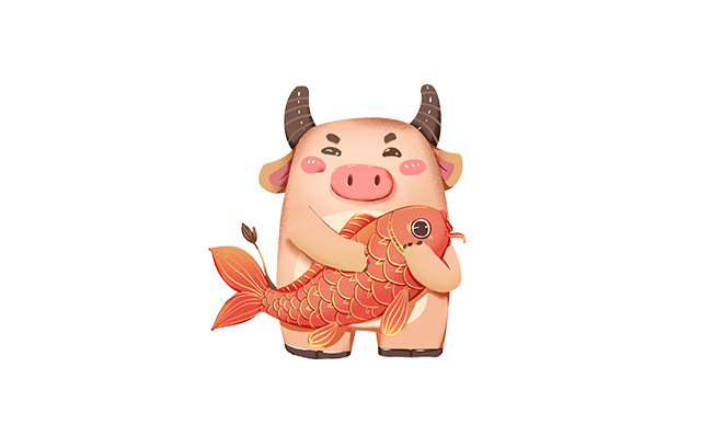 抱鱼卡通动漫海报背景素材