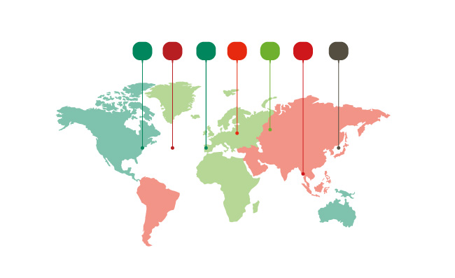 彩色地图素材世界地图图表信息图片