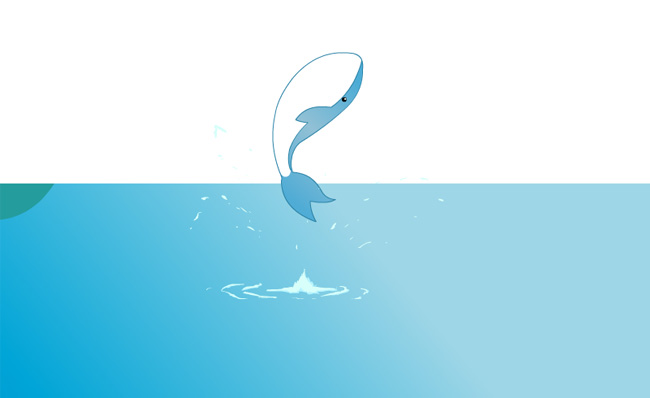 海鲸鱼跳跃的动作an动画源文件素材