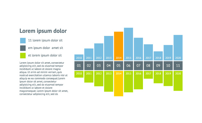 年份图表信息素材