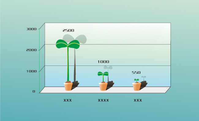 盆栽食物信息图表素材