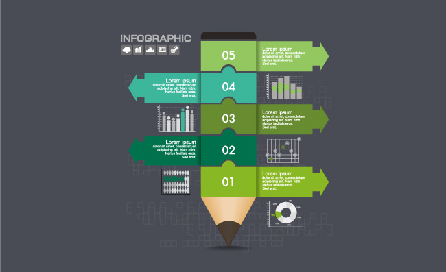 铅笔素材图表信息图片