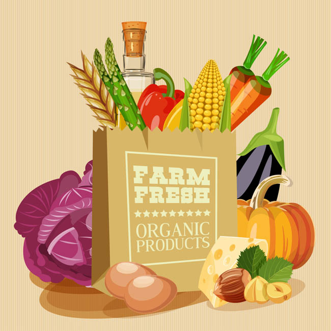 复古风格的蔬菜食物海报创意设计素材