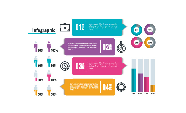 矢量信息标题图表素材