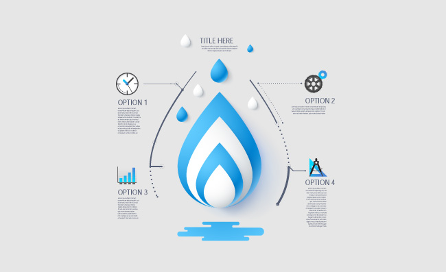 水滴图表标注矢量设计素材图片