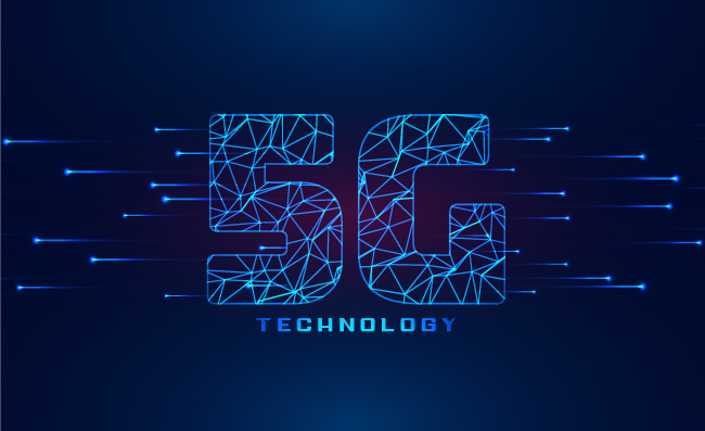 创意5G蓝色科技背景素材
