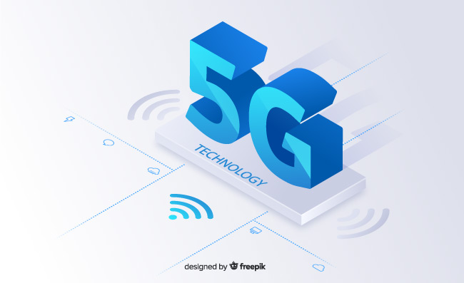 科技立体5G清爽素材矢量