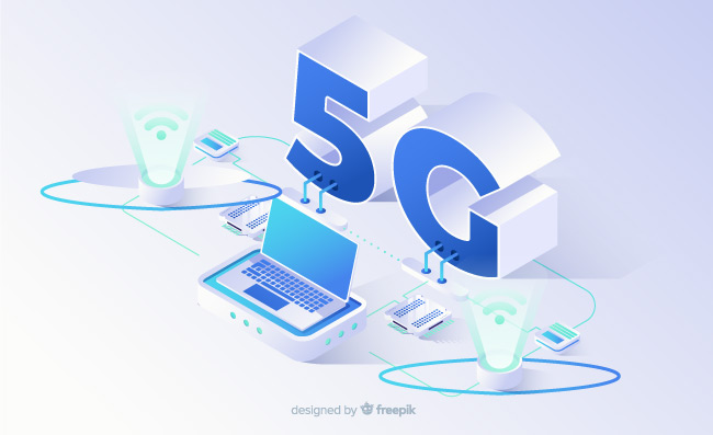 科技现代5G清爽素材矢量