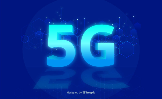 蓝色创意科技5G背景图素材