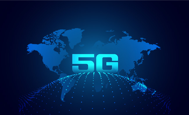 世界地图科技5G背景