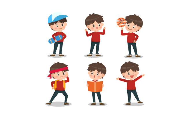 开朗的青少年男孩男生运动人物小学儿童图片