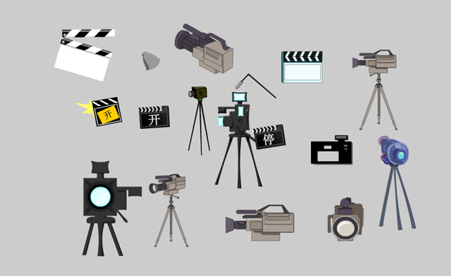 拍电影影视拍摄场记道具动画视频制作素材