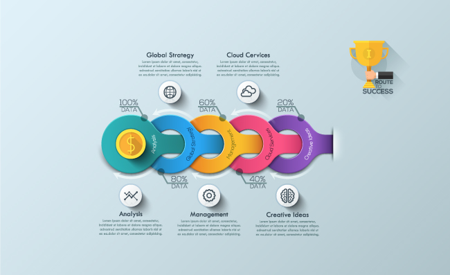 信息创意图表矢量素材