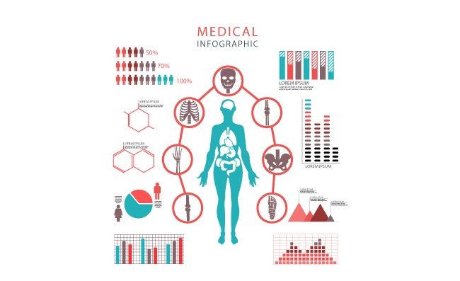 医疗人物信息图表素材