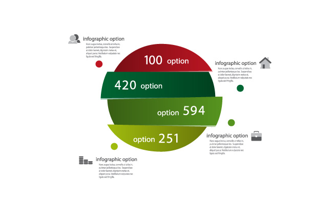 圆球彩色信息图表素材