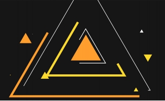橙色黑色组合三角形图案