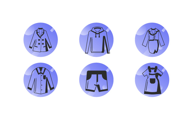 常用服装衣服icon图标