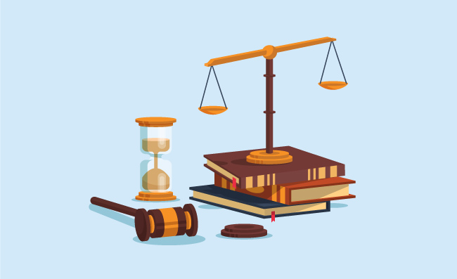 法律公平公正图标扁平化矢量素材