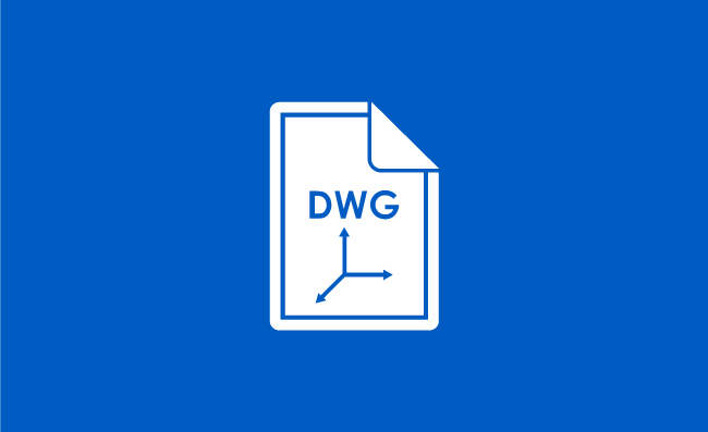 归档DWG在蓝色背景白色文件DWG图标