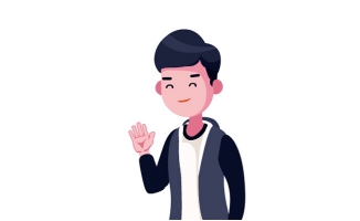 MG动漫人物给别人招手打招