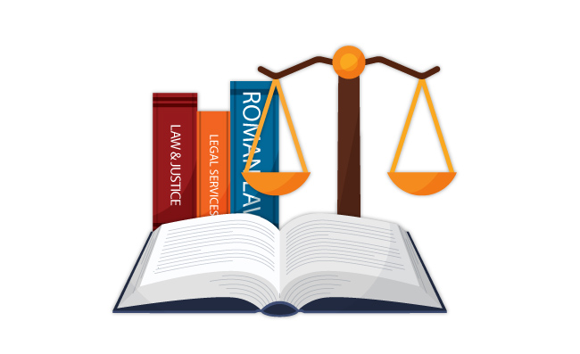人民法院公平公正法律维权天平法典书籍元素图标矢量