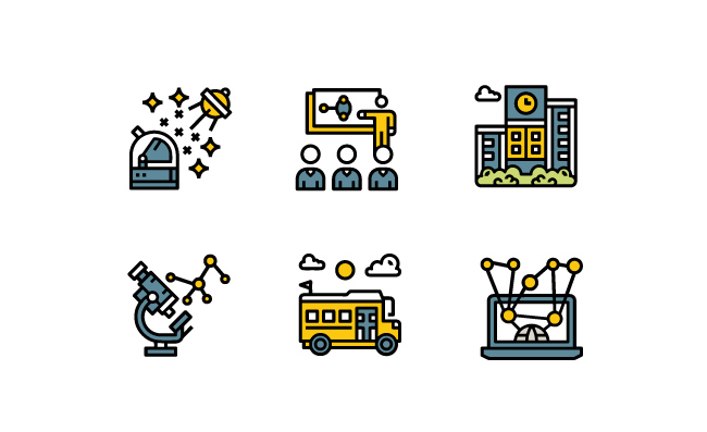 矢量线性学习创意图形图标素材