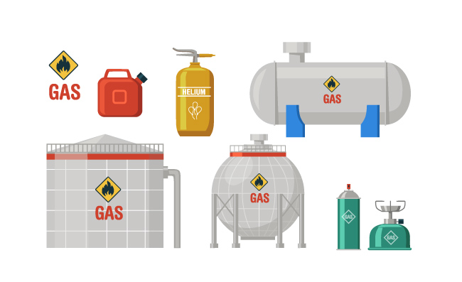 收集气体和燃料储存罐体图标