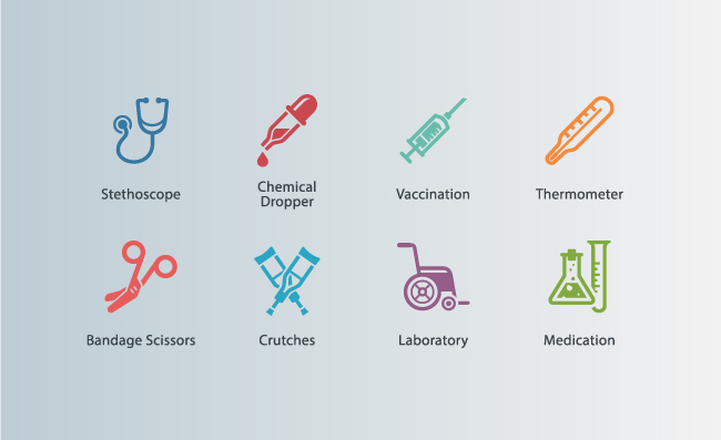 医疗科技图标标识素材