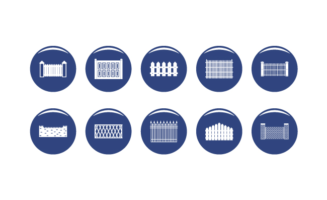 栅栏素材矢量图标标识矢量