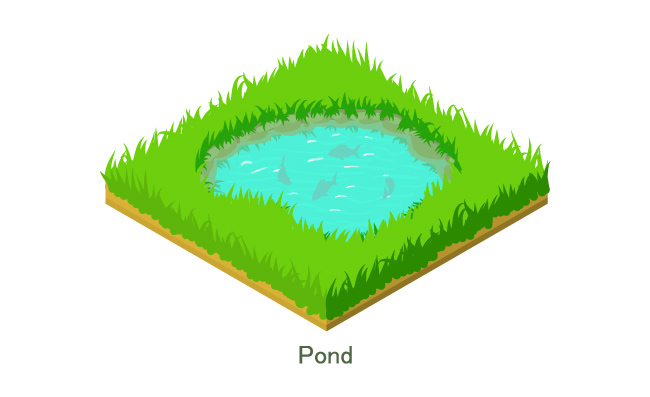 池塘草地图标