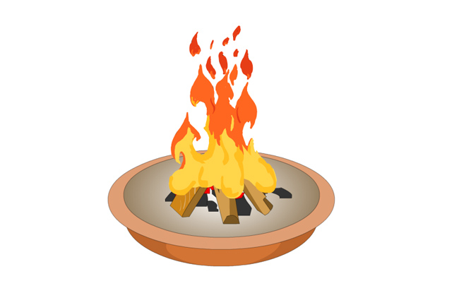 火盆燃烧的柴火动画动漫短片素材