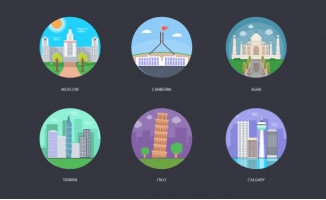 各地名胜古迹世界建筑图