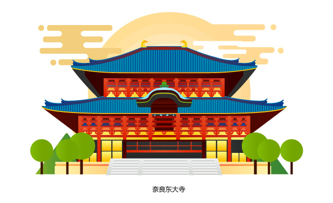 古建筑地标建筑元素