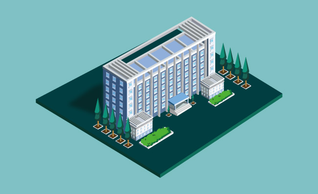 教学楼建筑立体素材