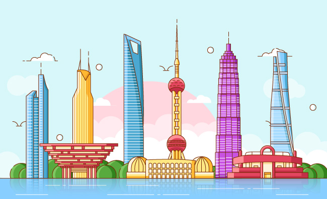 上海彩绘MBE城市地标建筑