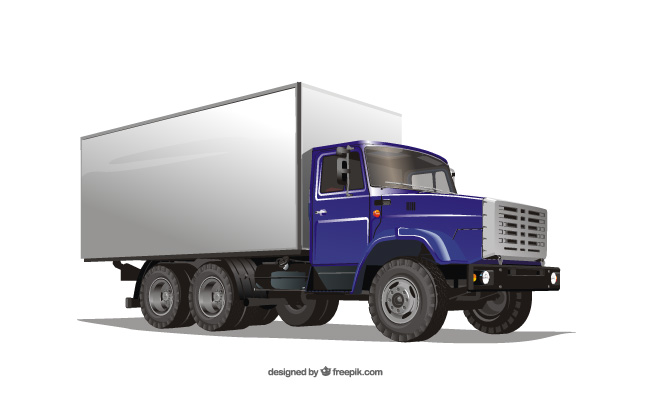 卡车运输大货车车辆矢量素材