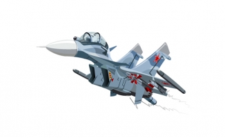 卡通战斗机迷彩飞机模型
