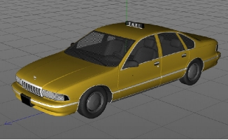 出租车模型三维C4D素材