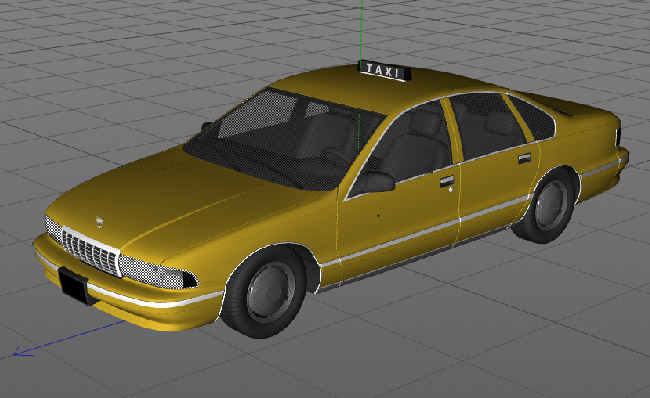 出租车模型三维C4D素材