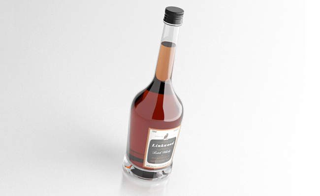 洋酒威士忌酒瓶造型三维模型素材