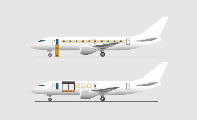 矢量飞机客机素材