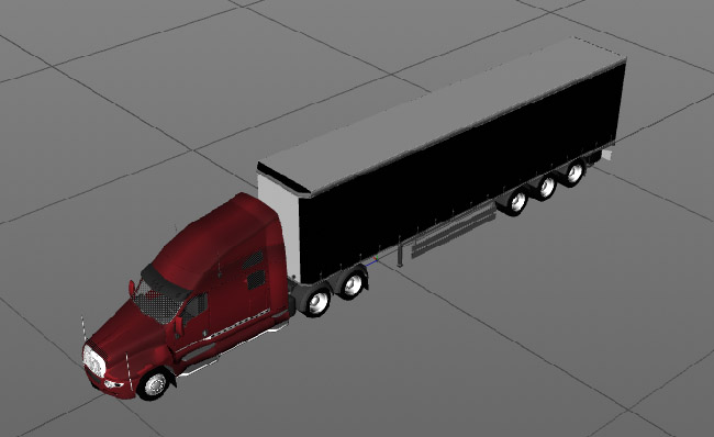 美式大卡车三维模型素材