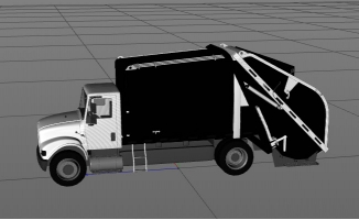 城市环保垃圾运输车辆造型三维模型