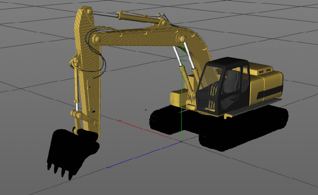 挖挖机挖土机造型C4D三维模型