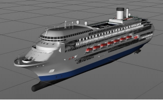 大型旅游海上观光游艇三维模型