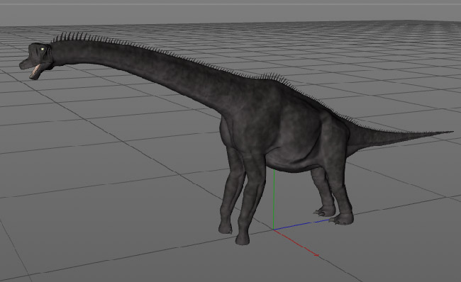 大型恐龙腕龙三维模型素材