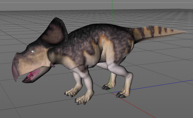 原角龙短肢四足恐龙三维模型