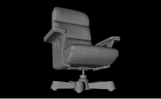 简易办公椅子造型三维模