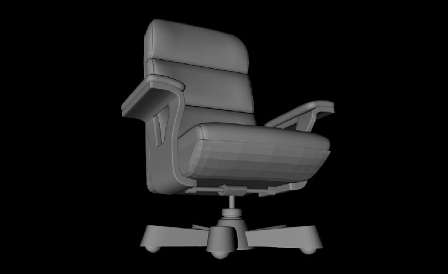简易办公椅子造型三维模型素材